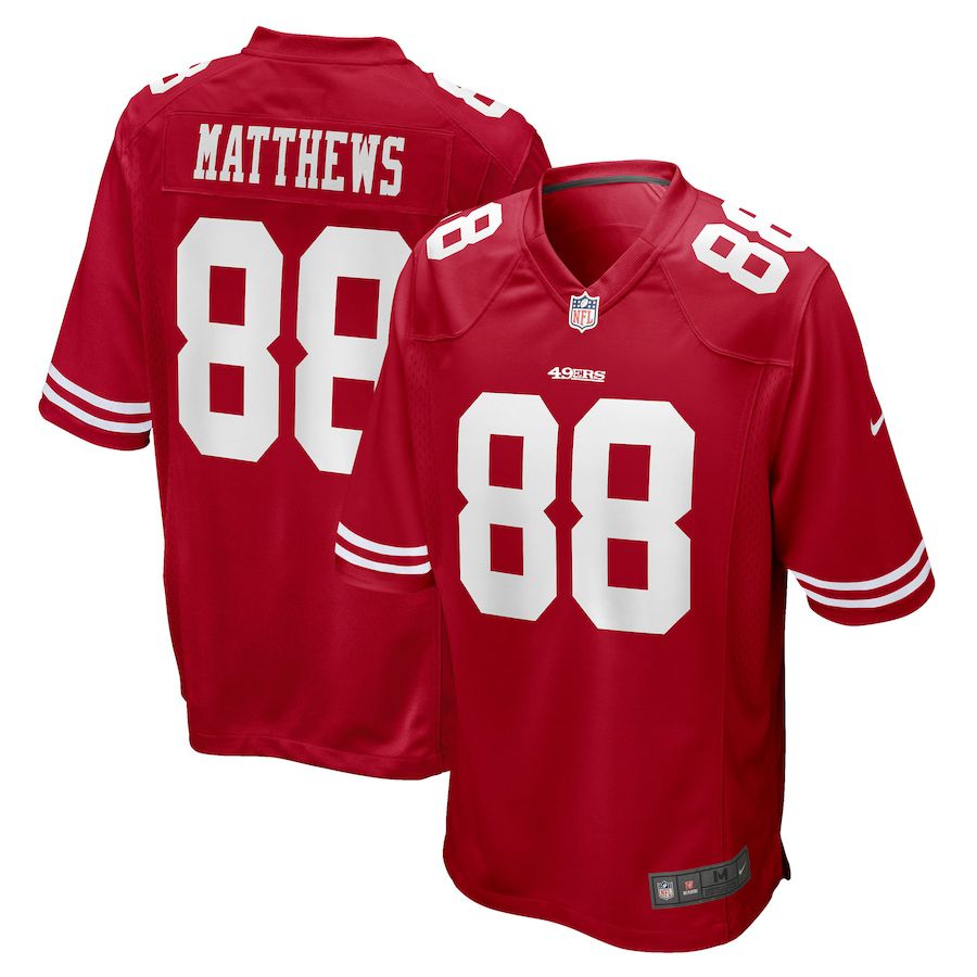 Men San Francisco 49ers 88 Jordan Matthews Nike Scarlet Game NFL Jersey